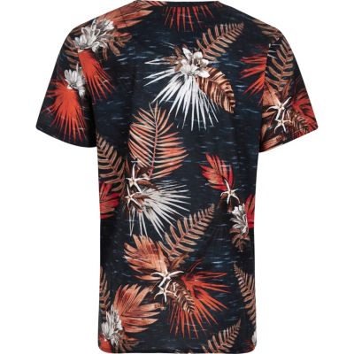 Boys orange palm tree print t-shirt
